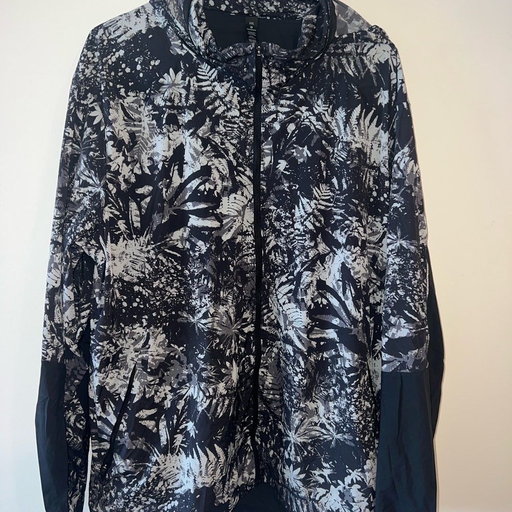 Lululemon Black and White Floral Jacket